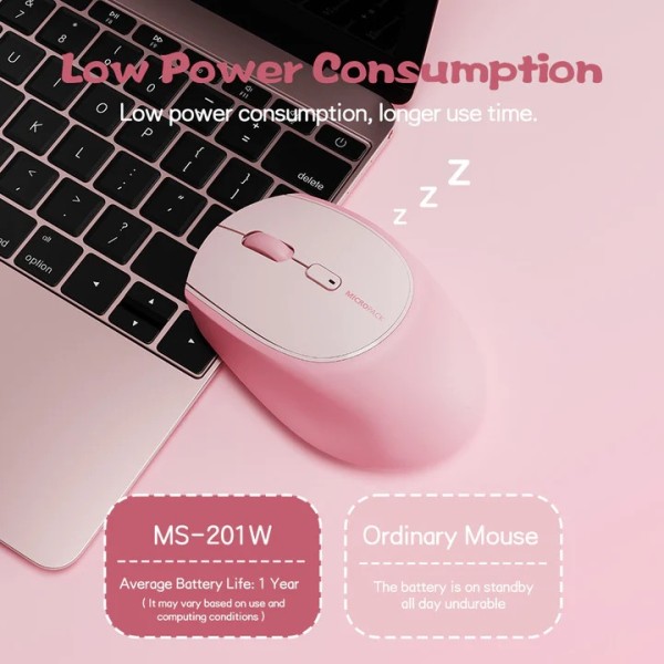 Chuột không dây MicroPack Soft Silicone Lifestyle MS-201W